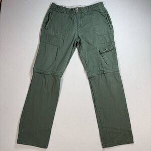 National Geographic Convertible Pants Men's 36 (actually‎ 34x32) Green Cargo